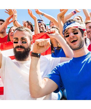 24 Pairs Breathable Sports Eye Strips with White Pencil for Baseball Football Lacrosse - Black - Buy Online on GoSupps.com