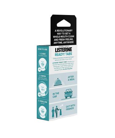 Listerine Ready! Tabs Mint Chewable Tablets - 4-Hour Fresh Breath On-The-Go - Sugar-Free & Alcohol-Free - 16 Count - Buy Online on GoSupps.com