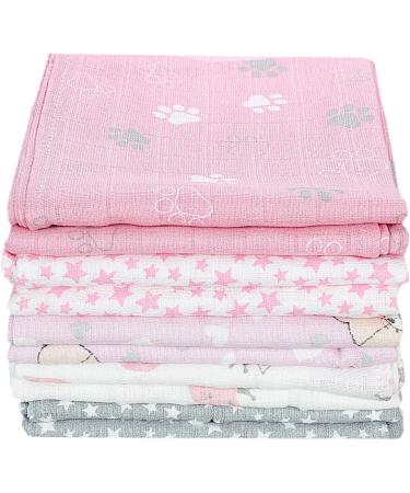 TupTam Baby Muslin Diapers & Burp Cloths - 70x80 | 5-Pack Girls 5 | Soft & Absorbent International Shipping - Buy Online on GoSupps.com