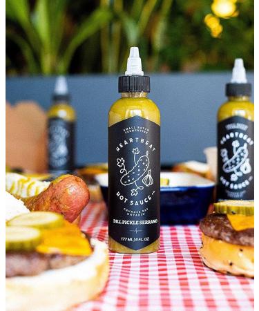 Heartbeat Hot Sauce - Dill Pickle Serrano 177ml - Small Batch & Handmade Vegan Preservative Free (3 Bottles) 177 ml (Pack of 3) - Buy Online on GoSupps.com