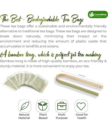 Lavendium Premium 135 Rosemary Tea Bags 100% Natural & Pure from Rosemary Leaves. Loose Leaf Rosemary Herbal Tea. Made with Natural Material Tea Bags. No Sugar No Caffeine No Gluten Vegan. Rosemary 135 Bags - Buy Online on GoSupps.com