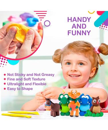 36 Colors Air Dry Clay Kit for Kids with Tools, Tutorials - Soft & Ultra Light Modeling Clay Set - Buy Online on GoSupps.com