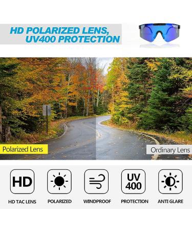 VisBeaut Cycling Glasses - Sports Sunglasses for Men and Women - Blue - Buy Online on GoSupps.com