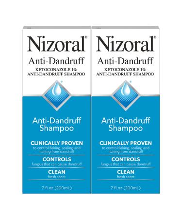 Nizoral Anti-Dandruff Shampoo with 1% Ketoconazole Fresh Scent 14 Fl Oz (Pack of 2) 7 Fl Oz (Pack of 2)