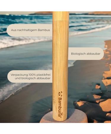 Buy Bambuna Bamboo Travel Toothbrush Etui | Eco-Friendly Plastic-Free Robust Cover | Made in Germany - Buy Online on GoSupps.com