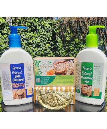 Buy Simmie Oatmeal Combo (Soap Cleanser Moisturizing Lotion) 5.33 Fl Oz (Pack of 3) | International Shipping Available - Buy Online on GoSupps.com