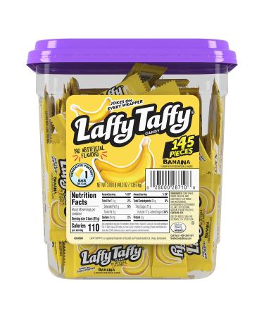 Laffy Taffy Candy Jar, Banana, 145 Count Banana 145 Count (Pack of 1)
