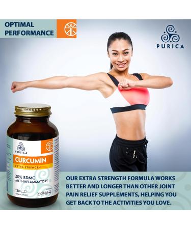 PURICA - Curcumin - Extra Strength - 30% BDMC - Vitamins for Skin Brain Health Supplements (120 Count (Pack of 1)) - Buy Online on GoSupps.com