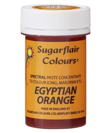 Sugarflair Egyptian Orange Spectral Food Colouring Paste Highly Concentrated for Use with Sugar Pastes Buttercream Royal Icing or Cake Mix Vibrant Colour Dye - 25g - Buy Online on GoSupps.com