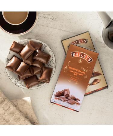 Baileys Chocolate Salted Caramel Bar 90g Melting Chocolate Filled with Bailey's Liqueur & Sea Salted Caramel | International Shipping Available - Buy Online on GoSupps.com