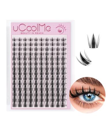 Fairy Lash Clusters 8-18mm Manga Eyelash Clusters C Curl - WideSpan DIY Eyelash Extensions Wet-Look Spiky Anime Lashes Individual Fake Eyelashes Clusters with 0.05mm Ultra-Thin Invisible Lash Band Fairy (Lashes Only)
