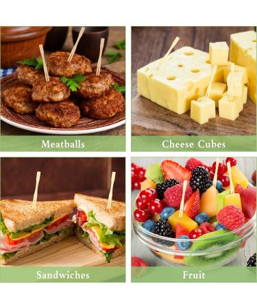 350 PCS Bamboo Forks 3.5 Inch Disposable Food Bamboo Picks Mini Food Bamboo Forks Eco-Friendly Bamboo Picks for Appetizer Fruit Dessert Barbeque Snacks Sandwich - Buy Online on GoSupps.com