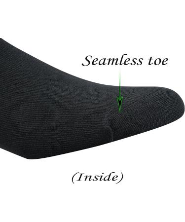 Yomandamor Men's Bamboo Non-binding Diabetic Dress Socks - 5 Pairs Black [Big and Tall Available] - Buy Online on GoSupps.com