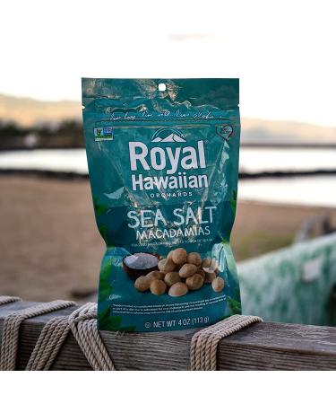 Royal Hawaiian Orchards Sea Salt Macadamia Nuts 4oz (Pack of 6) - 24oz Total - Buy Online on GoSupps.com