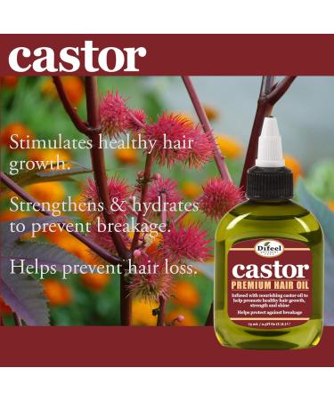 Difeel Castor Pro-Growth Hair Oil 2.5 oz. - Natural Castor Oil for Hair Growth - Buy Online on GoSupps.com