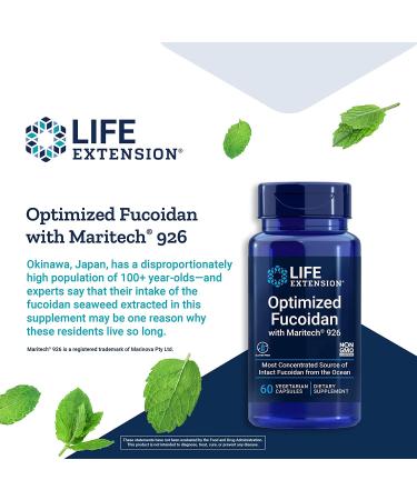 Buy Life Extension Optimized Fucoidan with Maritech 926 - 60 Vegetarian Capsules - Buy Online on GoSupps.com