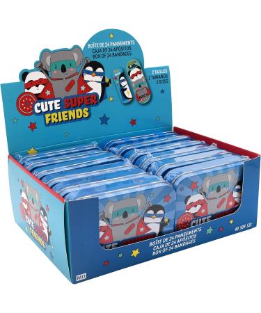 Super Friends Children's Plaster Set - 3 Pieces in Metal Box | Fun & Stylish Plaster Storage | Ideal for Backpack & Handbag - Buy Online on GoSupps.com