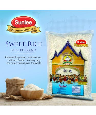 Sunlee Thai Sweet Rice - Premium Gluten-Free Sticky Rice for Desserts - 5 lbs - Buy Online on GoSupps.com
