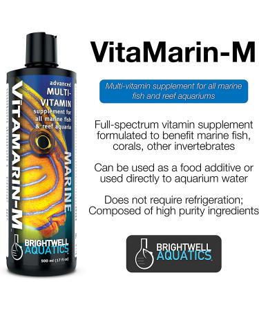 Brightwell Aquatics Vitamarin-M 500ml - Marine Aquarium Multivitamin Supplement - Buy Online on GoSupps.com