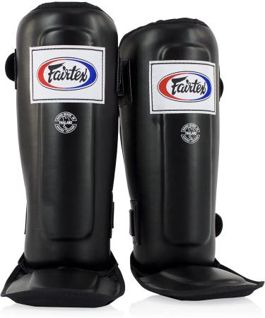 Fairtex SP3 Muay Thai Shin Protector - High Quality Lightweight & Durable | Ideal for Men Women & Children | Black XL for MMA Training - Buy Online on GoSupps.com
