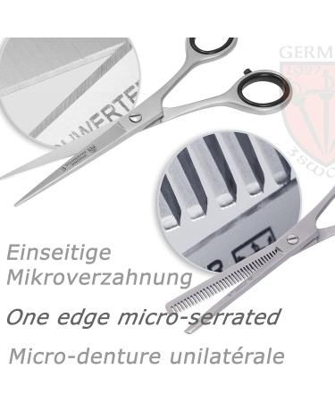 THREE SWORDS Stainless Steel Professional Hair Scissors & Thinning Scissors Set with Comb - Premium Hair Cutting Tools for Stylists - International Shipping Available - Buy Online on GoSupps.com