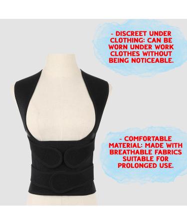Back Brace Posture Corrector for Men & Women - Adjustable Spine Support & Pain Relief for Scoliosis Hunchback - Fits Waist 26-34 inch - Buy Online on GoSupps.com