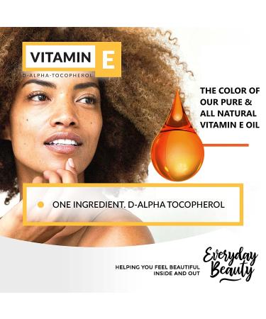100% Pure Vitamin E Oil for Scars - D-Alpha Tocopherol 2oz | Natural Wheat Germ Oil for Skin, Hair & DIY Cosmetics - Buy Online on GoSupps.com