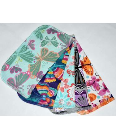 Set of 5 Butterfly Kisses 1 Ply Printed Flannel 8x8 Inches Little Wipes - Buy Online on GoSupps.com