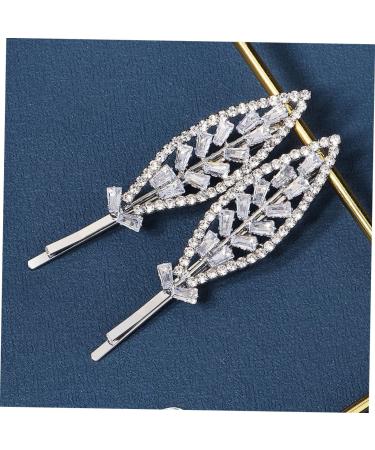 MAGICLULU 3 Pairs Rhinestone Hair Clip Bobby Pin Hair Barrettes for Girls Flower Hair Clip Silver Headpiece Hair Pin Rhinestone Bridal Hair Clip Side Clip Zinc Alloy Leaf Bride - Buy Online on GoSupps.com