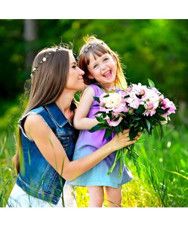 Buy Blessing 2pcs Flower Wreath Hair Crown | Boho Floral Headband for Women & Girls | Wedding Party & Birthday Accessory White & Purple - Buy Online on GoSupps.com