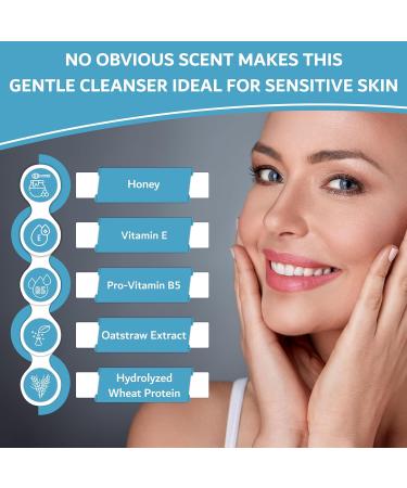 PRESS Wild Oats & Honey Facial Cleanser - Gentle 3.4 oz Natural Cleanser for All Skin Types - International Shipping Available - Buy Online on GoSupps.com