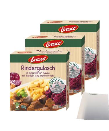 Erasco Menu Beef Goulash 3-Pack (3x480g Pack) + usy Block