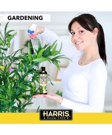 Harris Neem Oil 100% Cold Pressed Concentrate for Plant Spray - High Azadirachtin Content - OMRI Listed for Organic Use - 12oz - Buy Online on GoSupps.com
