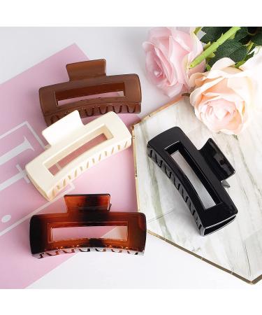 Aimike Large Hair Claw Clips - Strong Hold Acrylic Claw Clips for Thick and Thin Hair - French Design Big Hair Clips for Women and Girls - Non-Slip (4 Pcs) - Buy Online on GoSupps.com