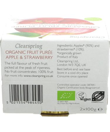Clearspring Organic Fruit Pur e - Apple & Strawberry - Buy Online on GoSupps.com