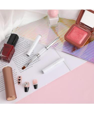 Simarro Dual-Ended Nail Design Brush - Rhinestone Handle Gel Brush & Dotting Tool for Professional Nail Art (1pc White - Buy Online on GoSupps.com
