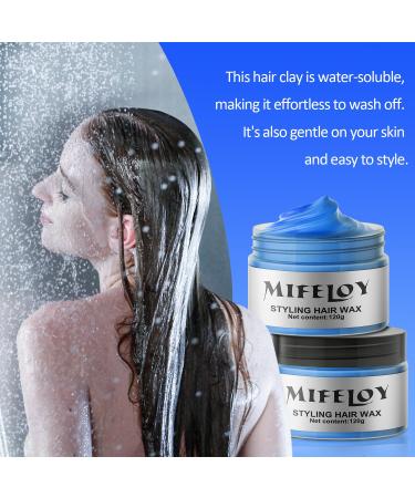 Blue Temporary Hair Color Wax - Instant Washable Hairstyle Dye for Girls & Women | Perfect for Parties Cosplay & Halloween - Buy Online on GoSupps.com