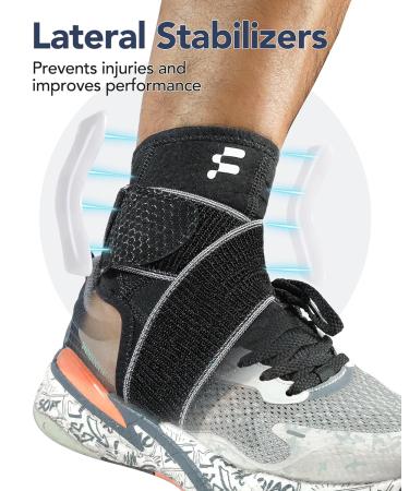 Fitomo Ankle Support with Compression Strap for Plantar Fasciitis & Achilles Tendon - S Black - Buy Online on GoSupps.com