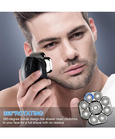 Replacement heads for electric shaver 360 degree rotation 360 degree rotation extreme speed with 9 heads Silver - Buy Online on GoSupps.com