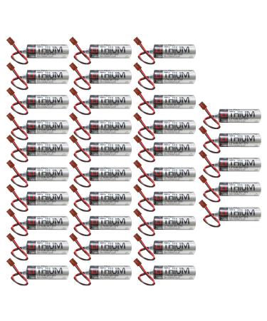 35 Pack ER6VCT ER6V/3.6V PLC Battery for Robot OTC 2000mAh with Small Brown Plug