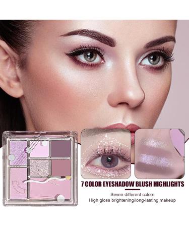 Eyeshadow Palette For Women | 7 Colors Colorful Matte And Shimmer Pressed Eyeshadow - Professional Vibrant Colors Shades Cosmetics Compact Waterproof Glitter Makeup Palette For Blendable Bright Rowces Streamer Iris No. 19 - Buy Online on GoSupps.com