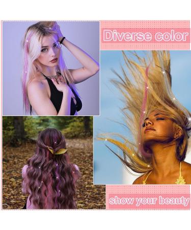36 Pcs 19.7 Inch Clip-in Hair Tinsel Kit - Glitter Extensions in 9 Retro Colors for Women, Girls, Kids - Heat Resistant Fairy Hair Accessories - Buy Online on GoSupps.com