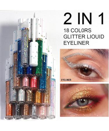  Generisch Glitter Liquid Eyeliner Sparkling Liquid Eyeliner 6 Colors Waterproof Eyeliner 6 Colors | Long-lasting and highly pigmented color eyeliner shimmering eyeliner - Buy Online on GoSupps.com