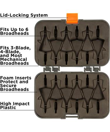 Allen Company Titan Broadhead Box & Caddy - Holds 6 Broadheads - Up to 1-3/8 Width - Gray/Orange - One Size - Buy Online on GoSupps.com