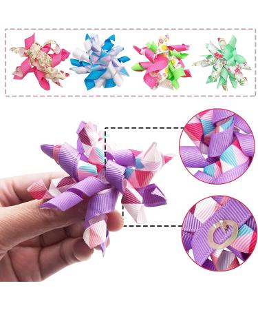 Pet Show 10 Pairs Small Dog Hair Bows with Rubber Bands - Floral Style Grooming Supplies for Yorkie, Cat, Puppies | Bowknot Hair Accessories Set - Buy Online on GoSupps.com