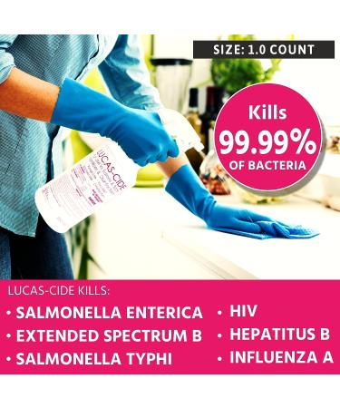 LUCAS-CIDE Salon and Spa Disinfectant - Hospital Grade Pink 32oz - Pack of 1 - Buy Online on GoSupps.com