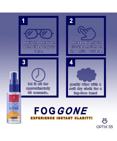 Optix 55 Anti-Fog Spray for Glasses & Lenses - Large 16 oz | Eyewear & Goggles Fog-Free Solution - Buy Online on GoSupps.com