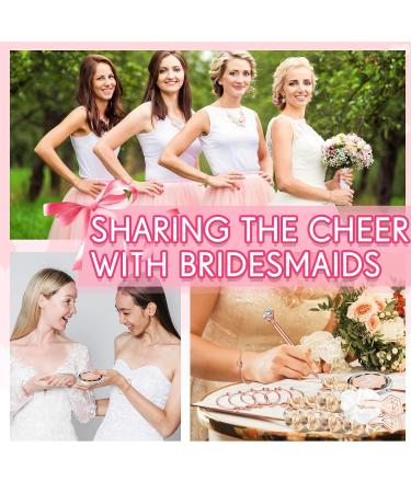 24 Pack Bridesmaid Proposal Gifts: Hair Scrunchies, Makeup Mirror, Love Knot Bracelets, Diamond Pens | Wedding Bridal Party Accessories - Buy Online on GoSupps.com