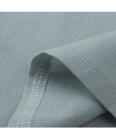 BEUU Men's Cotton Linen Summer Shirt - Short Sleeve Button Down, Double Pocket, Relaxed Fit Beach Top - Gray XL - Buy Online on GoSupps.com