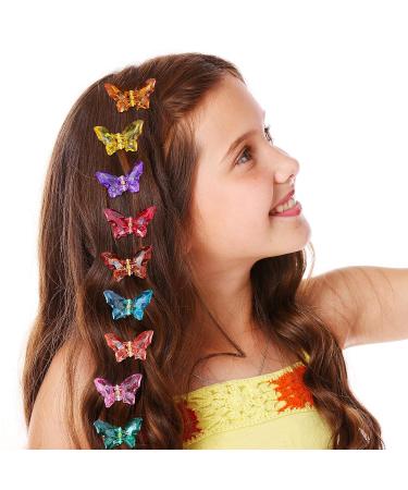 24 Pieces Clear Butterfly Hair Claw Clips - Non-Slip Jaw Clips for Girls & Women - Colorful Hair Accessories - Assorted Colors - Pack of 1 - Buy Online on GoSupps.com